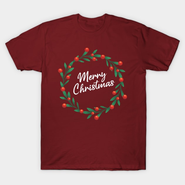 Merry Christmas - Cute Holiday T-Shirt by tommartinart